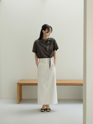 레이라 자가드 린넨 스커트_Laira skirt[ivory]