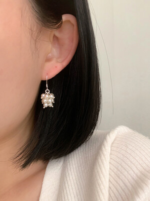 silver925 pearl grape earring