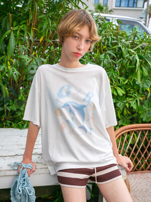 25HS ALOHA DOLPINE T-SHIRT (WHITE)