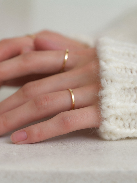 오블라 SLIM MELTING RING SET (2PCS) JR005