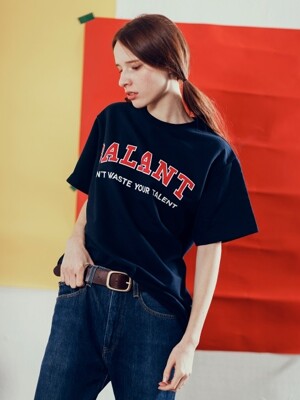 University Type Basic T Shirt - Navy