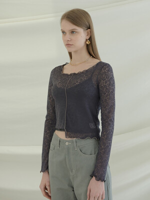 Jacquard Seethrough Top_Grey