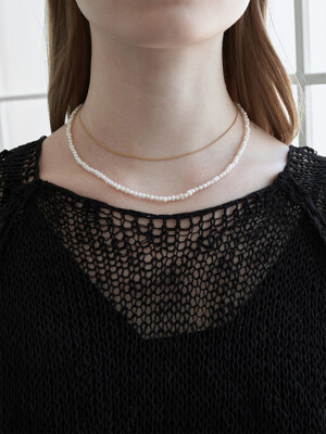 Pearl layered necklace - gold