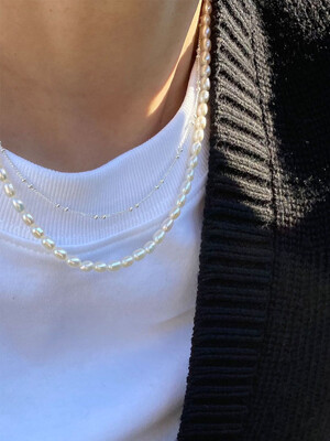[925 silver]Un.silver.34 / fresh-water pearl necklace ver.03