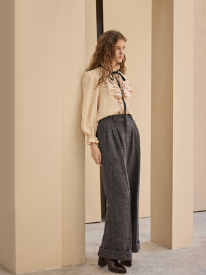 Wide Leg Roll-Up Pants