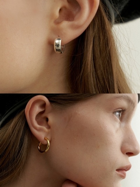 주얼리 - 러브미몬스터 (LOVE ME MONSTER) - [2 SET] Basic Ring Earrings