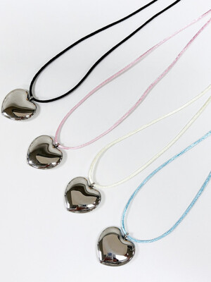 [단독]Jumbo Heart String Necklace