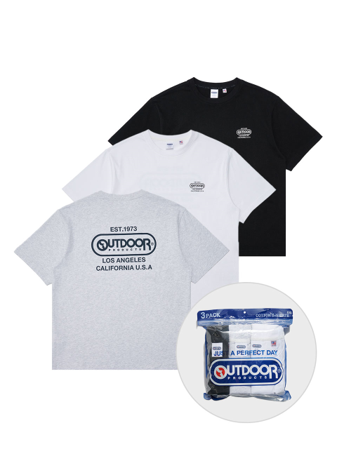 티셔츠 - 아웃도어프로덕츠 (OUTDOOR PRODUCTS) - 3팩 티셔츠 3PACK T-SHIRT