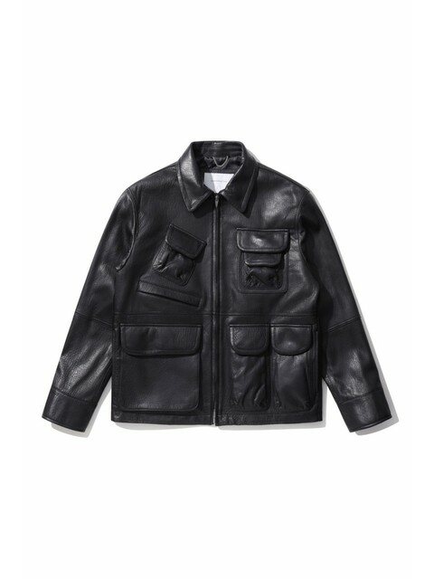 아우터 - 커스텀멜로우 (CUSTOMELLOW) - fishing leather jacket_CWUDS23211BKX