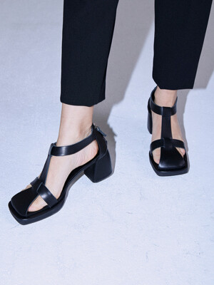 Mila sandal heel / black