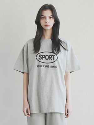 T1002 W SIMPLE LOGO T-SHIRT_GRAY