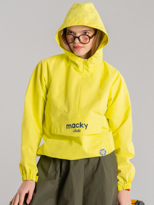 tech hoodie rain anorak yellow