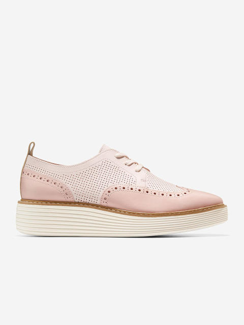 스니커즈,로퍼 - 콜한 (COLE HAAN) - 콜한 ØRIGINALGRAND 여성 윙팁 플랫폼 옥스포드화 라이트 핑크 [Width:C]