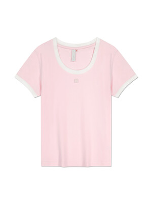 Logo Patch T-shirt Pink Off-White