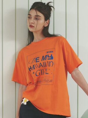 릴리코이 오버핏 티셔츠 ( 오렌지 )