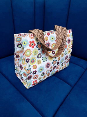 Flower Fabric Tote Bag