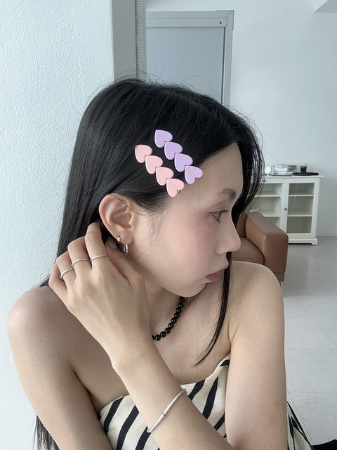 헤어액세서리 - 모스크스 (mosxe) - 4heart hair pin (8color)