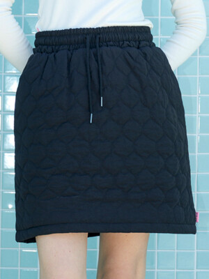 padded banding skirt black
