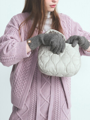 MINI QUILTED HOBO BAG_SILVER