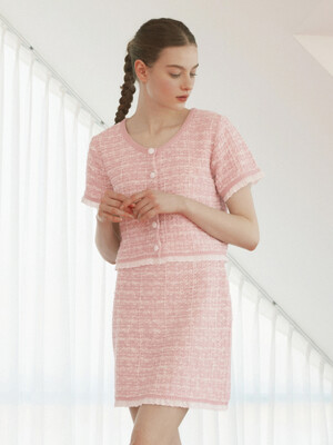 192 rose tweed knit (pink)