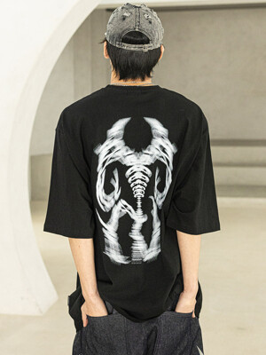 BACKBONE REAL OVERSIZED SHORT T-SHIRTS MSFTS005-BK