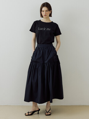 Candy Shirring Skirt (black)