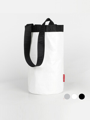 Cylinder Tarpaulin Bag Milky white