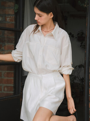 [단독] G Linen See Through Pocket Shirt_2colors
