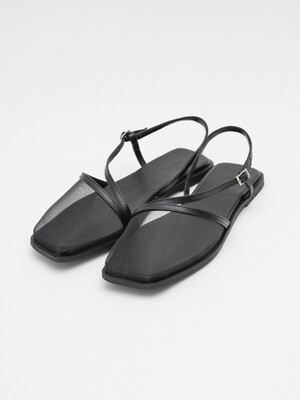 LEATHER SEE THROUGH SLINGBACK SANDAL(SH-3459)