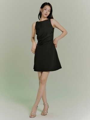 Arma boat neck mini dress  (2colors)