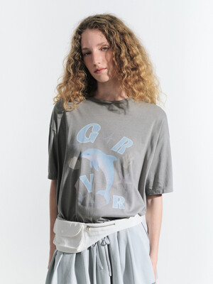 25HS ALOHA DOLPINE T-SHIRT (GREY)