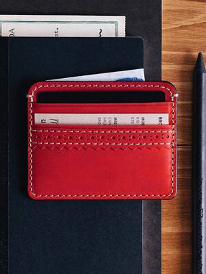 BROGUE Card Case (Red)