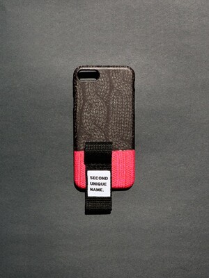 SUN CASE FINGER SWEATER BLACK PINK