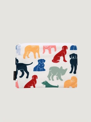Playful dogs small pouch