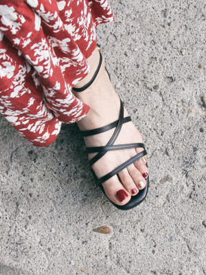 LUZ strap flat sandals_S_CB0003_black