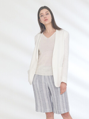 TWILL LINEN SINGLE JACKET