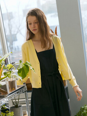 Long Sleeve Cool Cardigan  Butter Yellow (WE235AB02E)