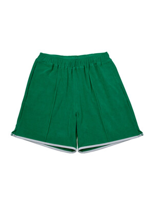 UNISEX Binding Terry Shorts (Green)
