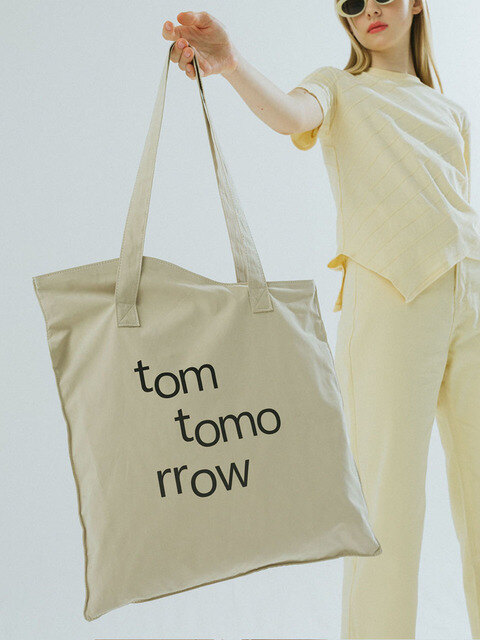 숄더백,숄더백,에코/캔버스백,에코/캔버스백 - 톰투머로우 (tomtomorrow) - wave logo bag [beige]