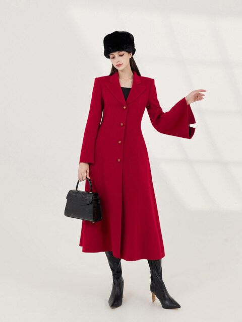 아우터 - 그레이스유 (graceu) - Settia Single Handmade Coat (Red)