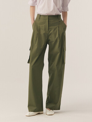[COTTON] Two Tuck Cargo Pants_3color