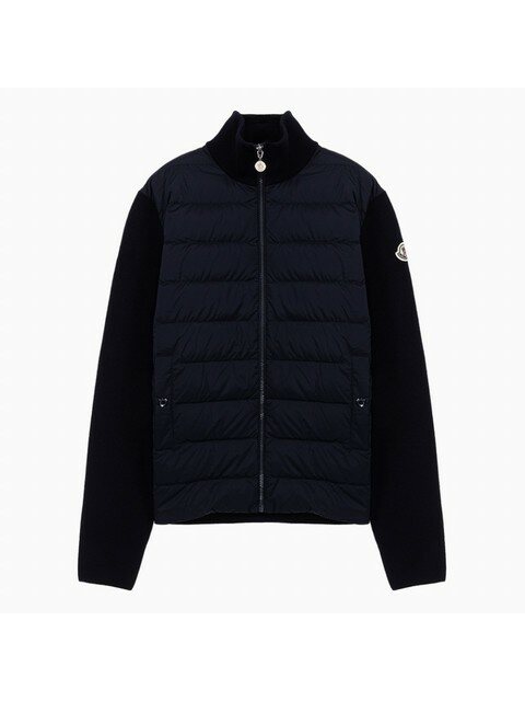 럭셔리어패럴 - 몽클레어 (MONCLER) - 23SS 몽클레어 로고 패치 네이비 집업 패딩 자켓 9B00007 M1131 769