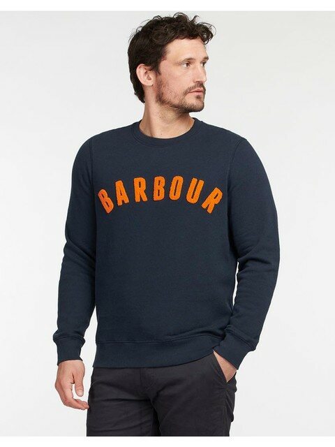 티셔츠 - 바버 (BARBOUR) - 남성 네이비 Essential Prep Logo 크루넥 티셔츠 (URTS3E025N2)