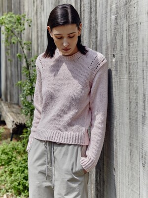 PUNCHING KNIT PULLOVER