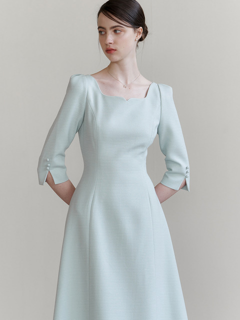 플로움 Cocktail Heart Neck Dress(4color)