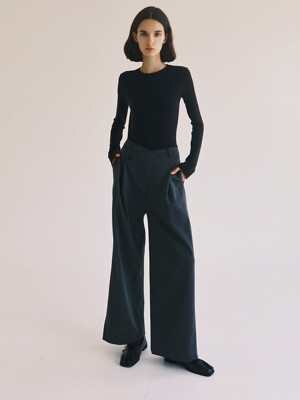 23FW Crossover wide pants_grey