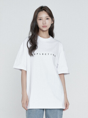 R-Lettering overfit tee - White