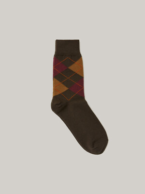 Argyle Socks (khaki brown)