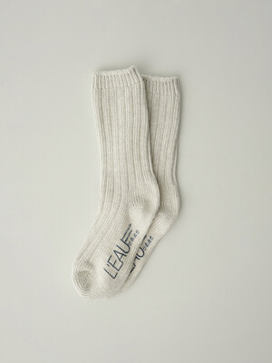 Leau cotton socks_oatmeal grey