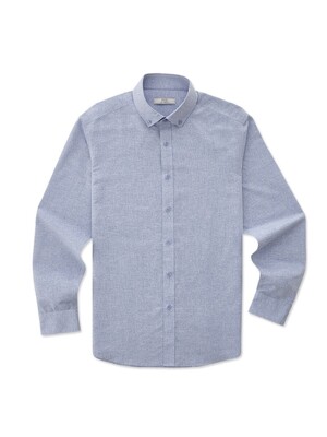 버튼카라 클래식핏 에센셜 셔츠 (블루)